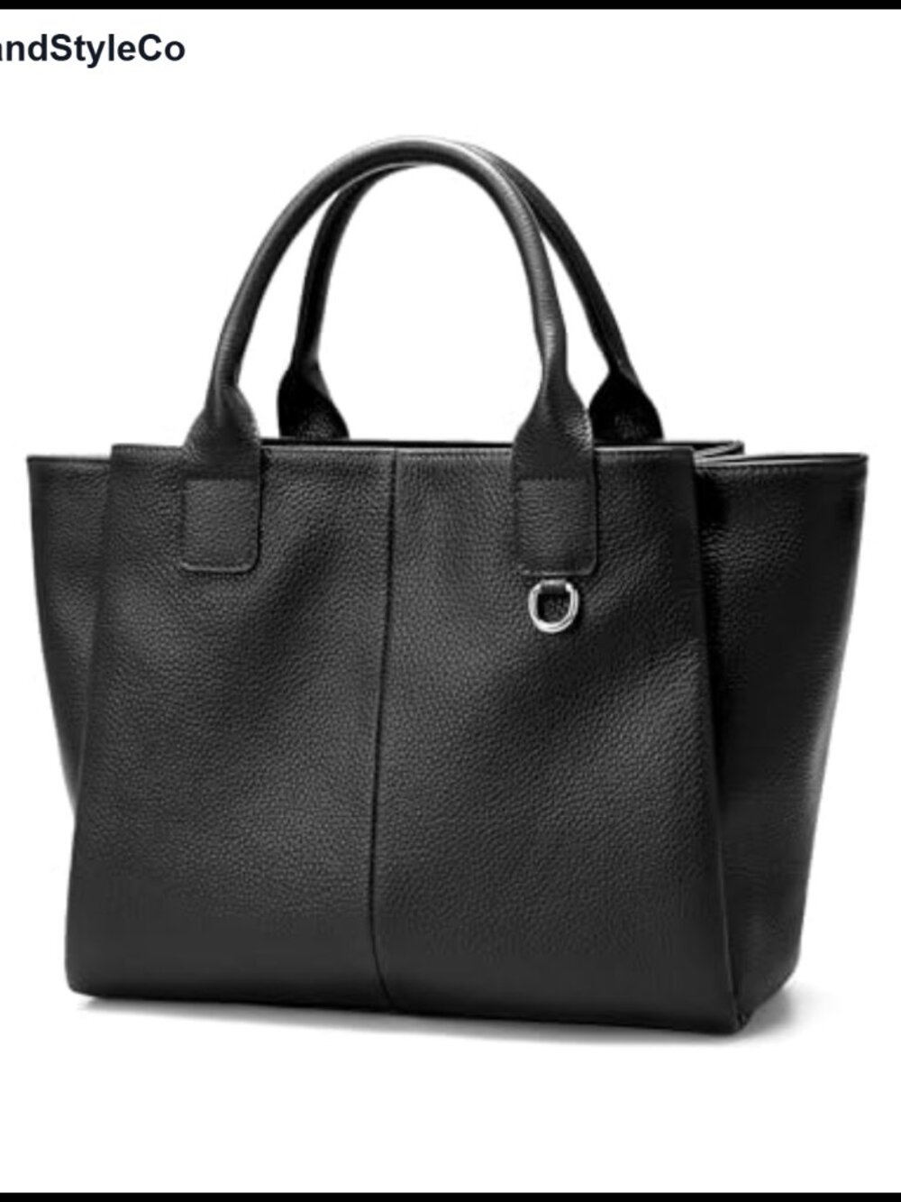 Genuine Leather Satchel Tote, Triple Pocket Top-handle Crossbody